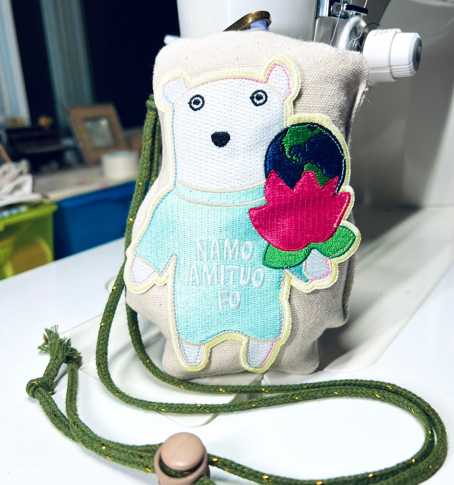 Amita Polar Bear Uplifting Companion (made-to-order) I Multi-functional neck purse I Card holder I Lanyard
