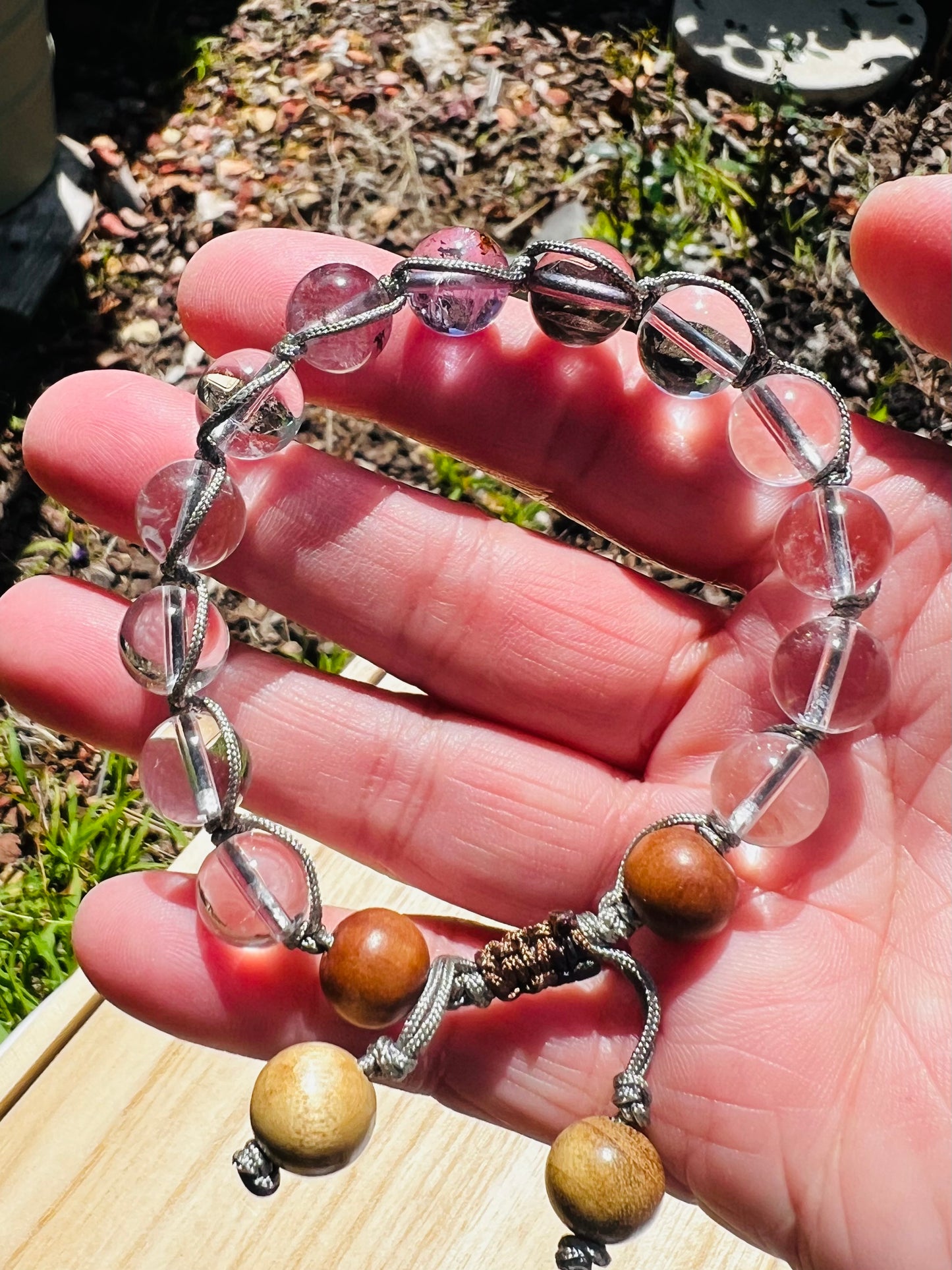 Ethereal Radiance – Crown Chakra Mala Bracelet ✨👑