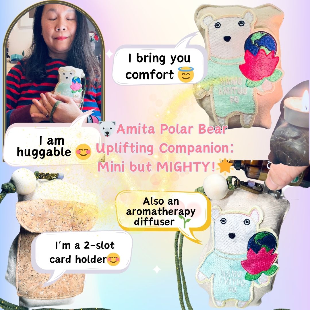 Amita Polar Bear Uplifting Companion (made-to-order) I Multi-functional neck purse I Card holder I Lanyard