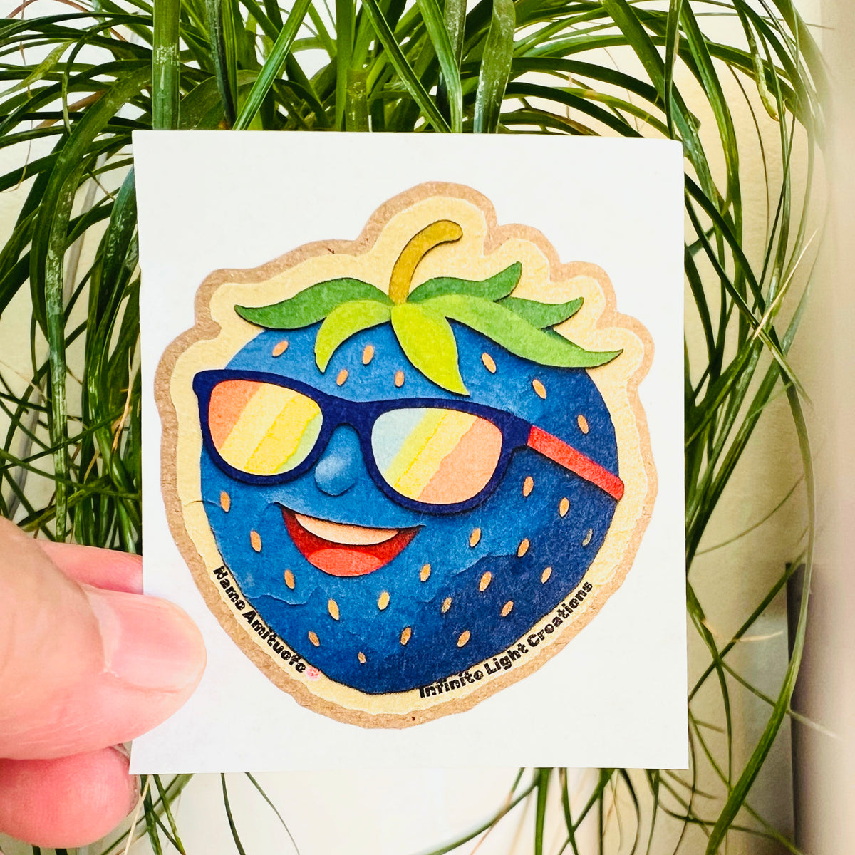 Berry Glow Blueberry Nostalgic Craft Paper Sticker