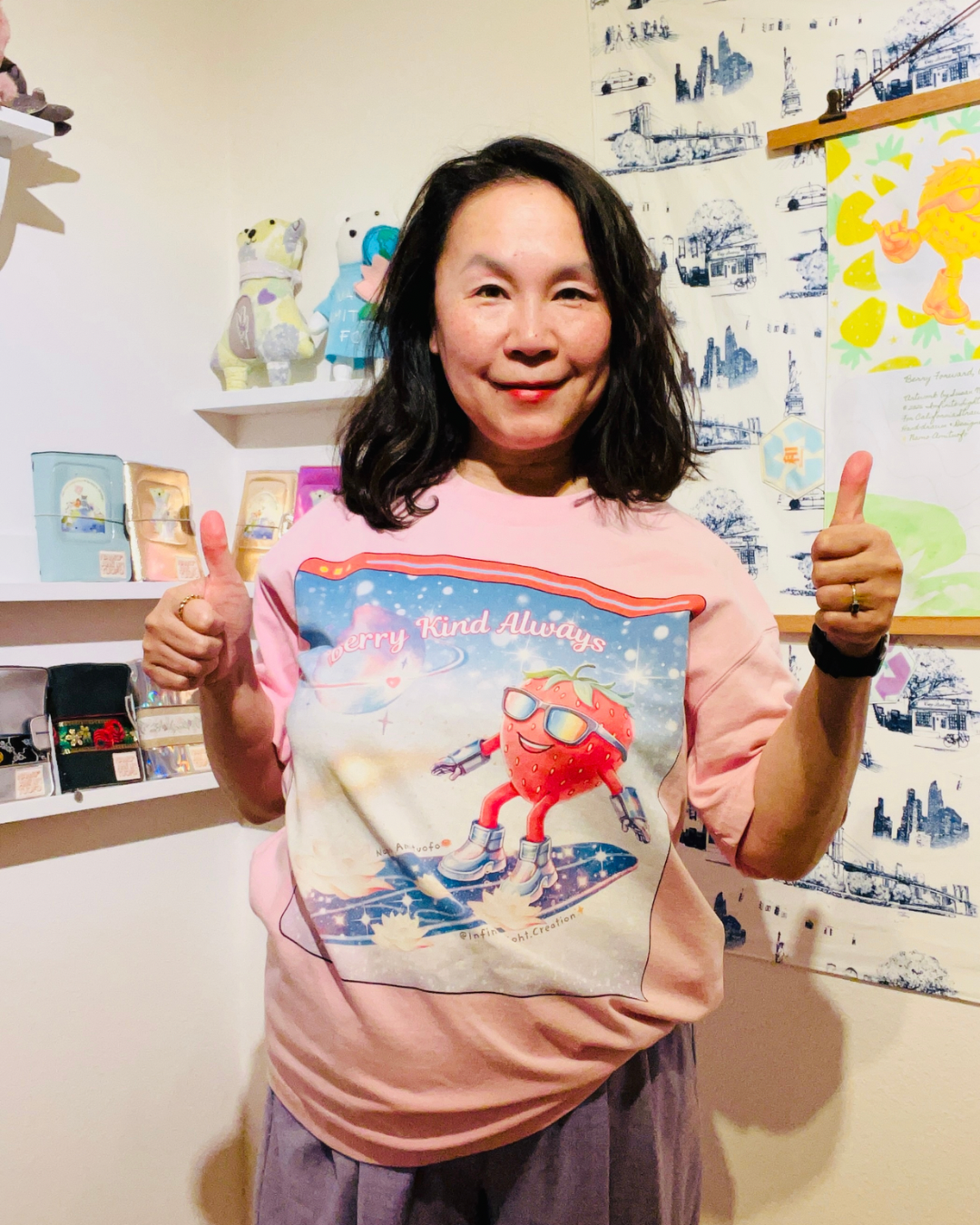 🍓💖 Berry Kind Always – Strawberry Tee