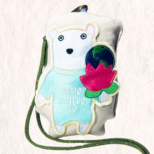 Amita Polar Bear Uplifting Companion (made-to-order) I Multi-functional neck purse I Card holder I Lanyard