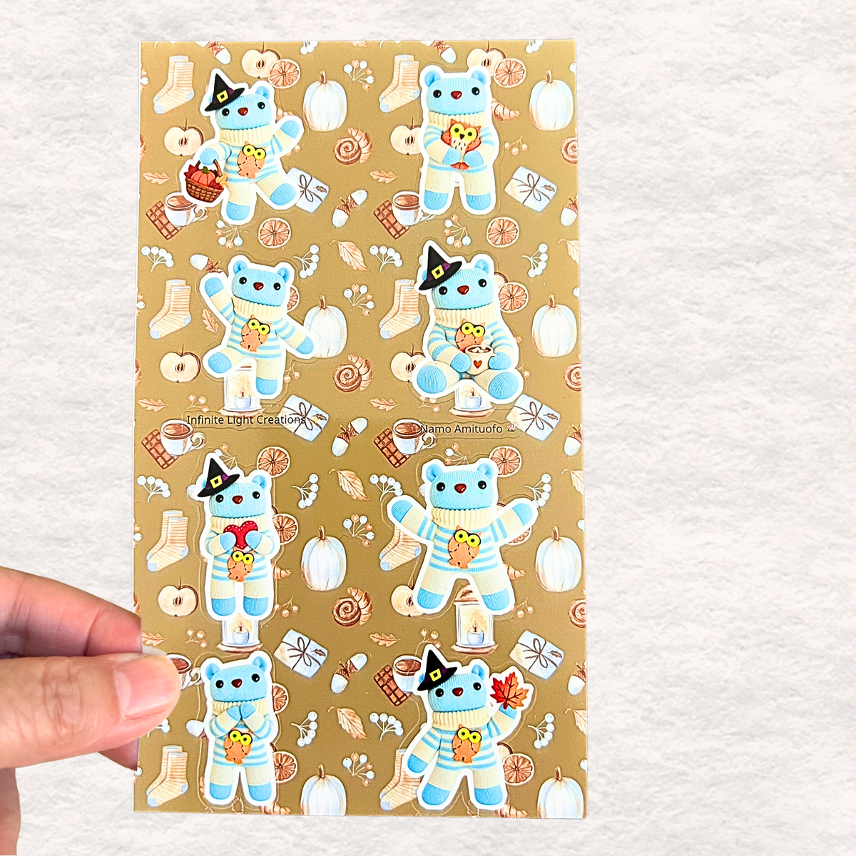 Lucian Cozy Fall Premium Vinyl Sticker Sheet — 4×7