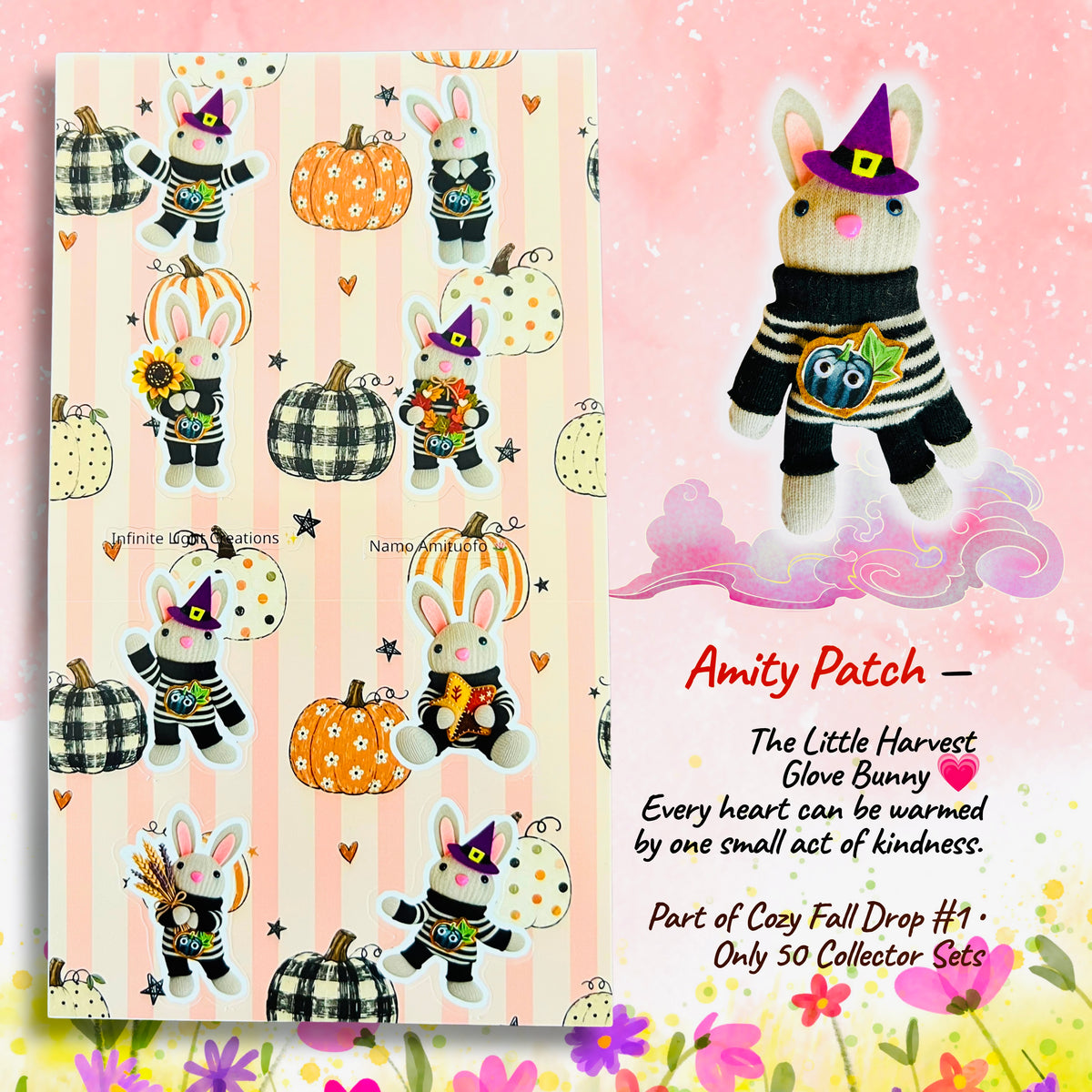 Amity Patch premium 4×7 sticker sheet from the Cozy Fall Collector Set by Infinite Light Creations
