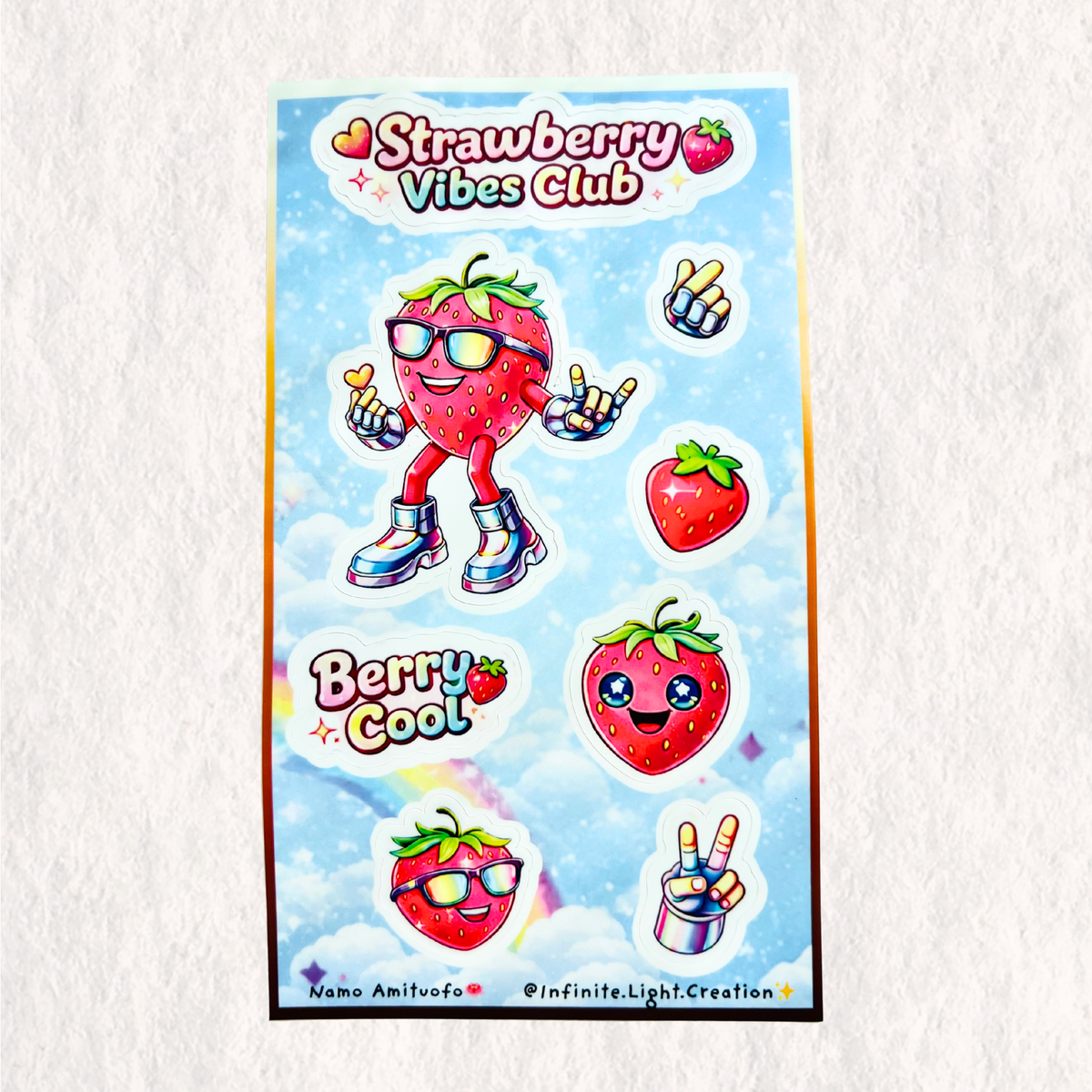 Strawberry Vibes Club Sticker Sheet