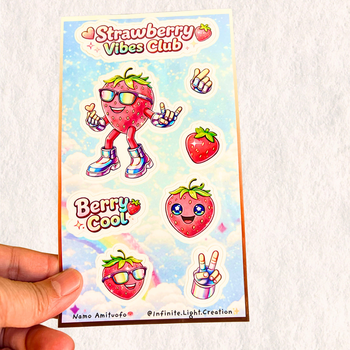 Strawberry Vibes Club Sticker Sheet