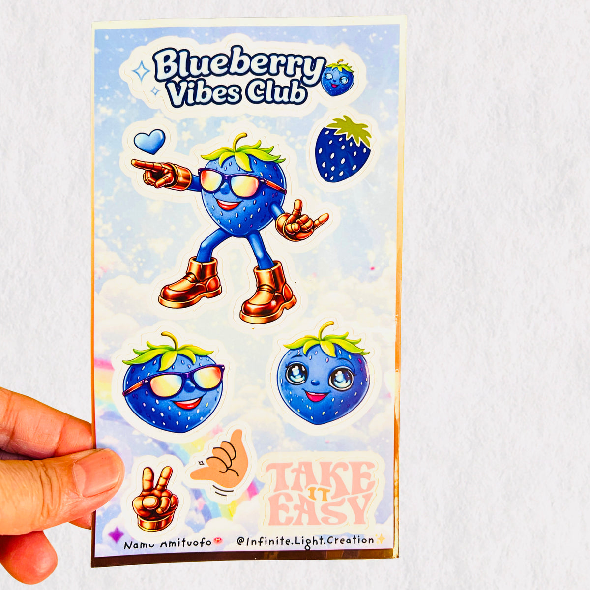 Blueberry Vibes Club Sticker Sheet