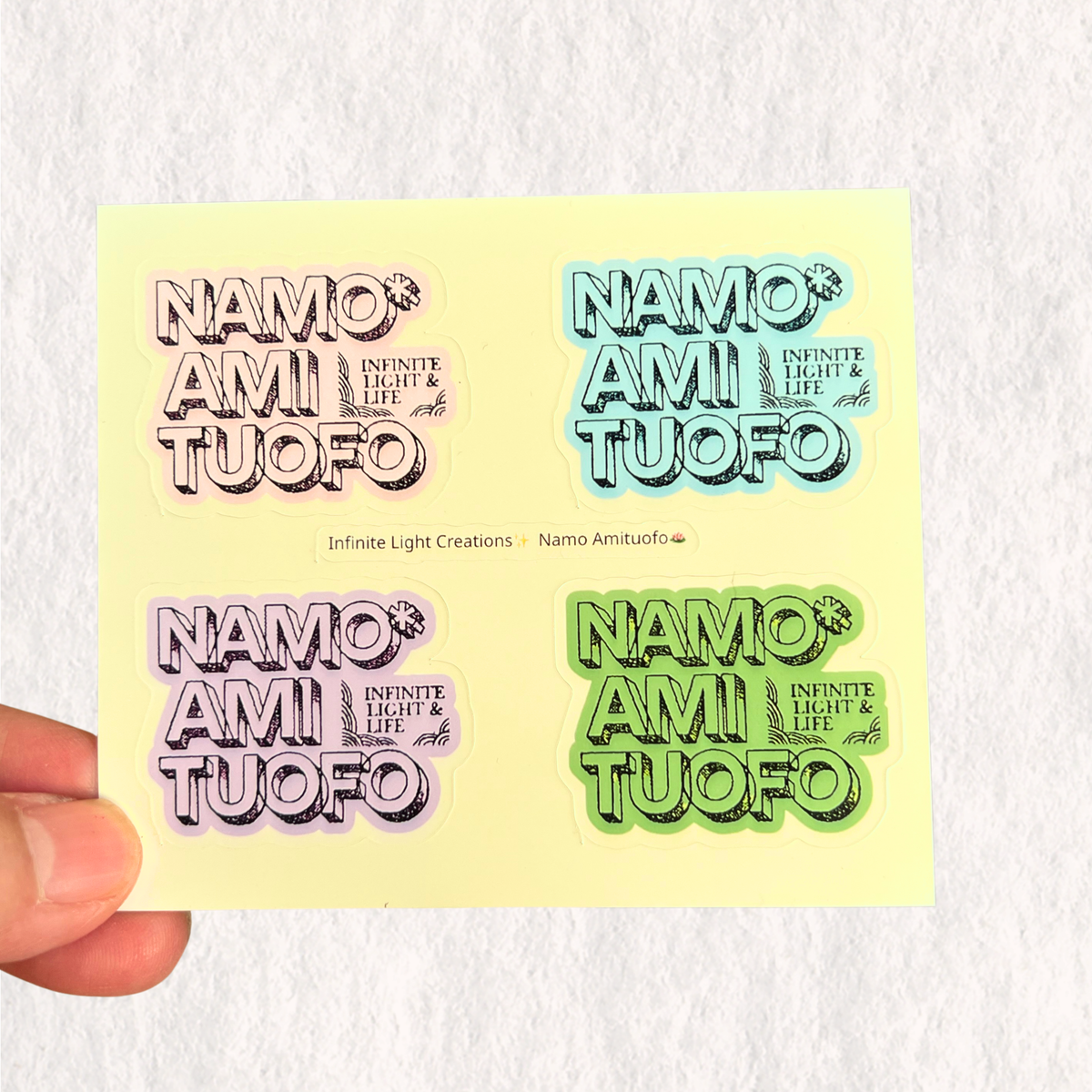 Namo Amituofo Blessing Sticker Sheet