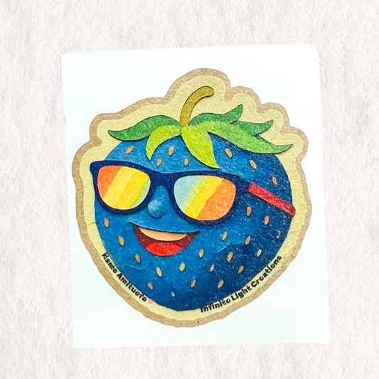 Berry Glow Blueberry Nostalgic Craft Paper Sticker