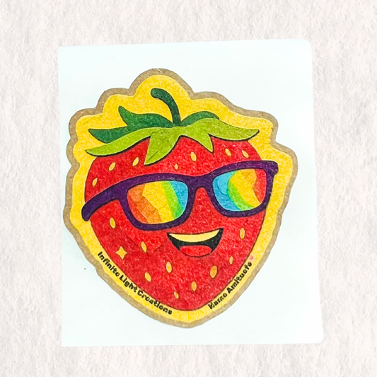 Berry Glow Strawberry Nostalgic Craft Paper Sticker